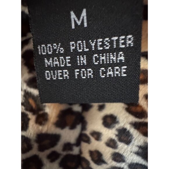 Leopard Print Polyester Reversible Vest With Front Zipper By I.N. Studio M - Picture 5 of 16